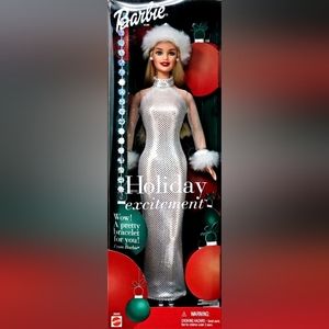 Barbie Holiday Excitement Doll with a Bracelet for You - NIB